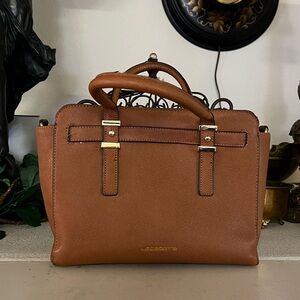 LIZ CLAIBORNE WOMEN'S BROWN PURSE Tote satchel With removable cross body strap